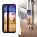 Purple Cloud Pyramid Print Refrigerator Handle Covers