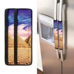 Purple Cloud Pyramid Print Refrigerator Handle Covers