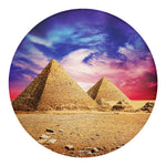 Purple Cloud Pyramid Print Round Blanket