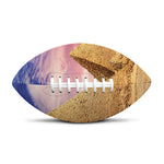 Purple Cloud Pyramid Print Rugby Ball