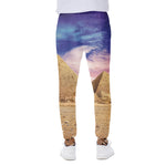 Purple Cloud Pyramid Print Scuba Joggers