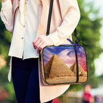 Purple Cloud Pyramid Print Shoulder Strap Bible Bag