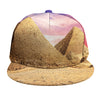 Purple Cloud Pyramid Print Snapback Cap