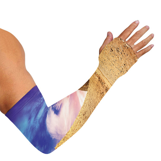 Purple Cloud Pyramid Print Sun Protection Arm Sleeves