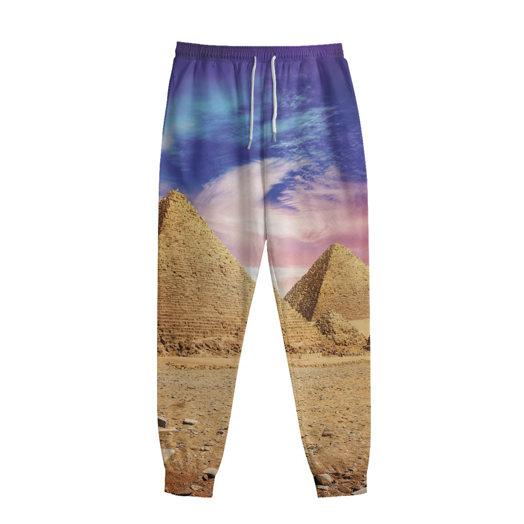 Purple Cloud Pyramid Print Sweatpants