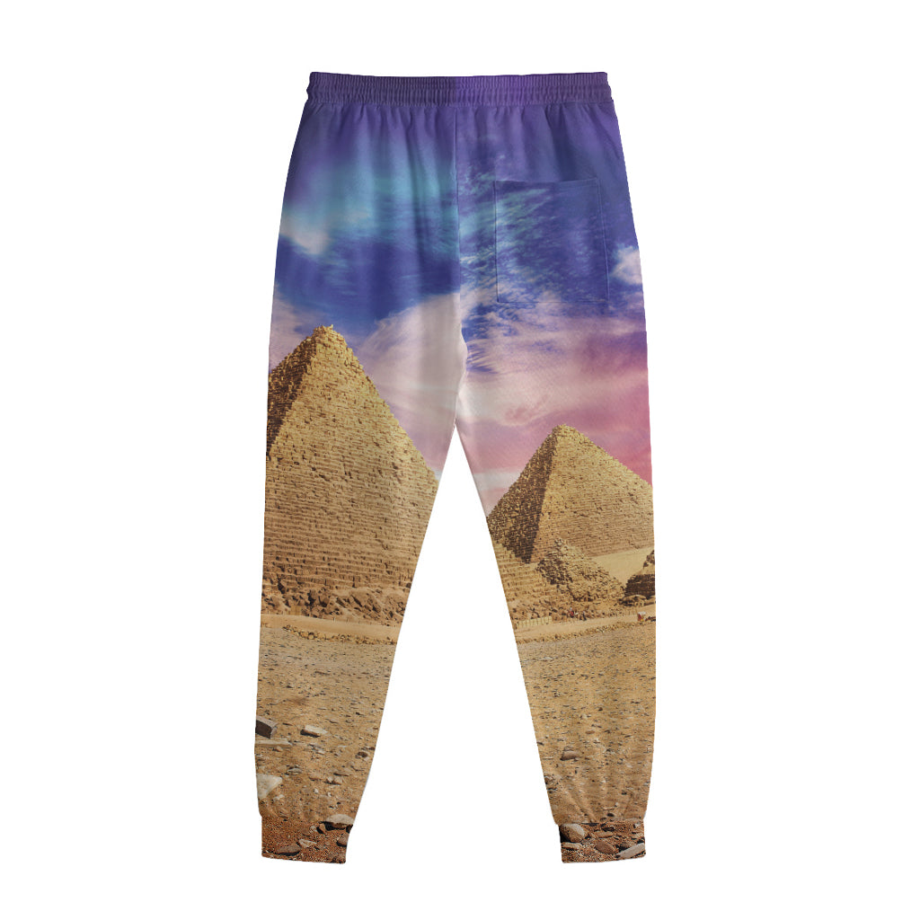 Purple Cloud Pyramid Print Sweatpants