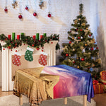 Purple Cloud Pyramid Print Tablecloth