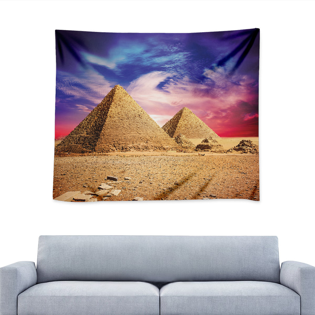 Purple Cloud Pyramid Print Tapestry