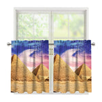 Purple Cloud Pyramid Print Tier Curtains