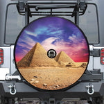 Purple Cloud Pyramid Print Tire Cover With Camera Hole