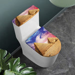 Purple Cloud Pyramid Print Toilet Lid And Tank Cover Set
