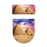 Purple Cloud Pyramid Print Toilet Lid And Tank Cover Set