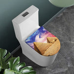 Purple Cloud Pyramid Print Toilet Lid Cover