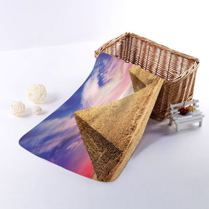 Purple Cloud Pyramid Print Towel