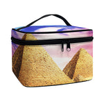 Purple Cloud Pyramid Print Travel Makeup Bag