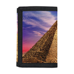 Purple Cloud Pyramid Print Trifold Wallet