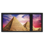 Purple Cloud Pyramid Print Trifold Wallet