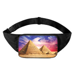 Purple Cloud Pyramid Print Waist Bag