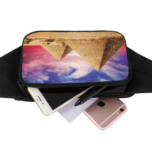 Purple Cloud Pyramid Print Waist Bag