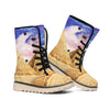 Purple Cloud Pyramid Print Winter Boots