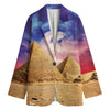 Purple Cloud Pyramid Print Women's Blazer