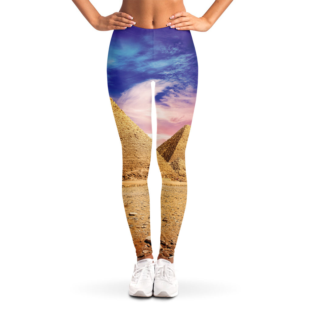 Purple Cloud Pyramid Print Women's Leggings