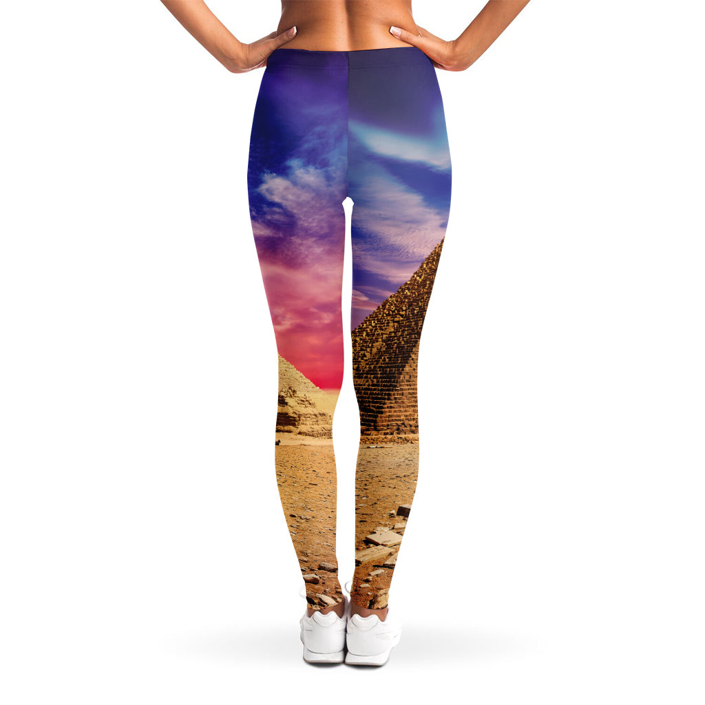 Purple Cloud Pyramid Print Women's Leggings