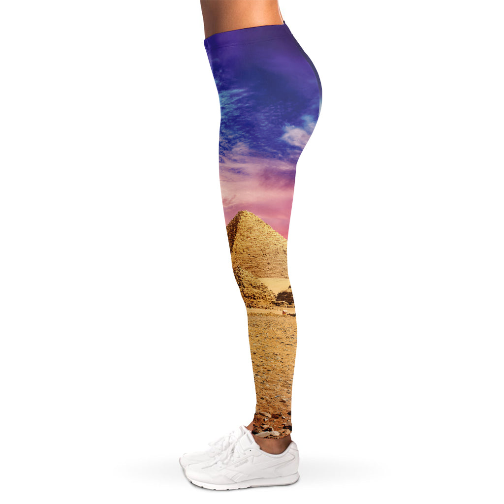 Purple Cloud Pyramid Print Women's Leggings