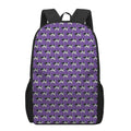 Purple Cow Pattern Print 17 Inch Backpack