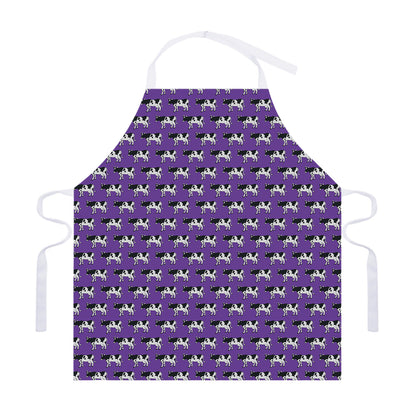 Purple Cow Pattern Print Adjustable Apron