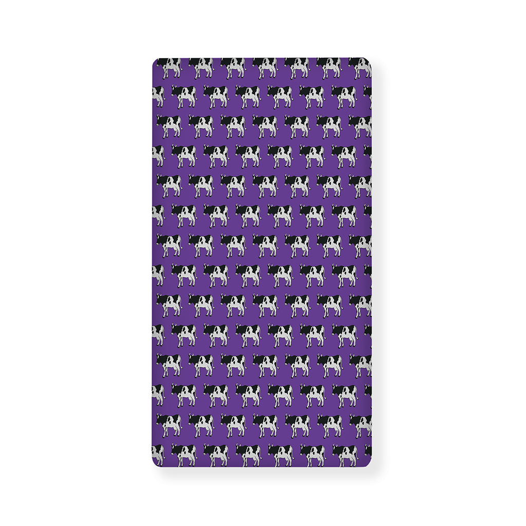 Purple Cow Pattern Print Baby Crib Sheet