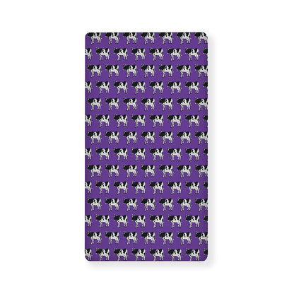 Purple Cow Pattern Print Baby Crib Sheet