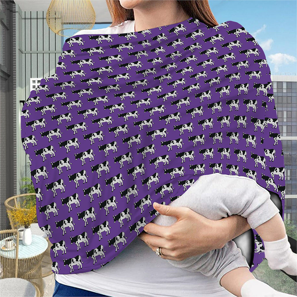 Purple Cow Pattern Print Baby Seat Cover
