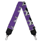 Purple Cow Pattern Print Bag Strap