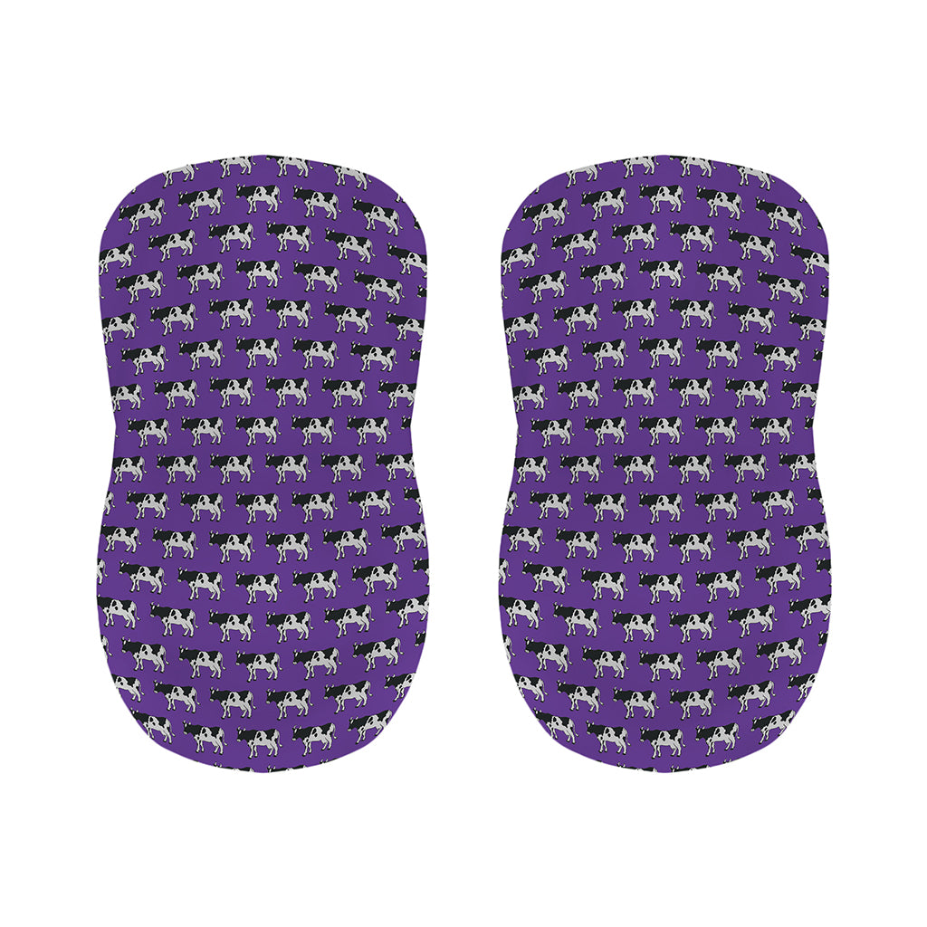 Purple Cow Pattern Print Bar Stool Covers