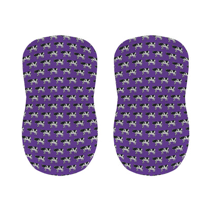 Purple Cow Pattern Print Bar Stool Covers