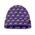 Purple Cow Pattern Print Beanie