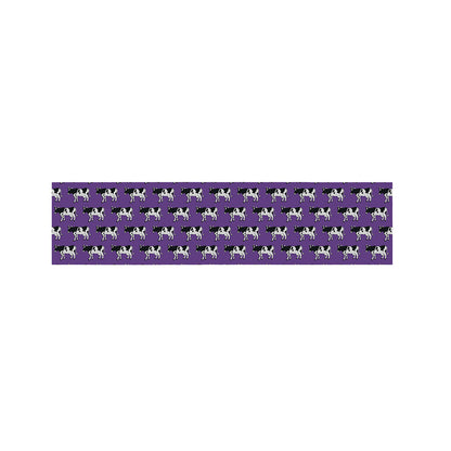 Purple Cow Pattern Print Bed Runner