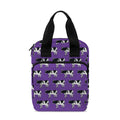 Purple Cow Pattern Print Bible Tote Bag