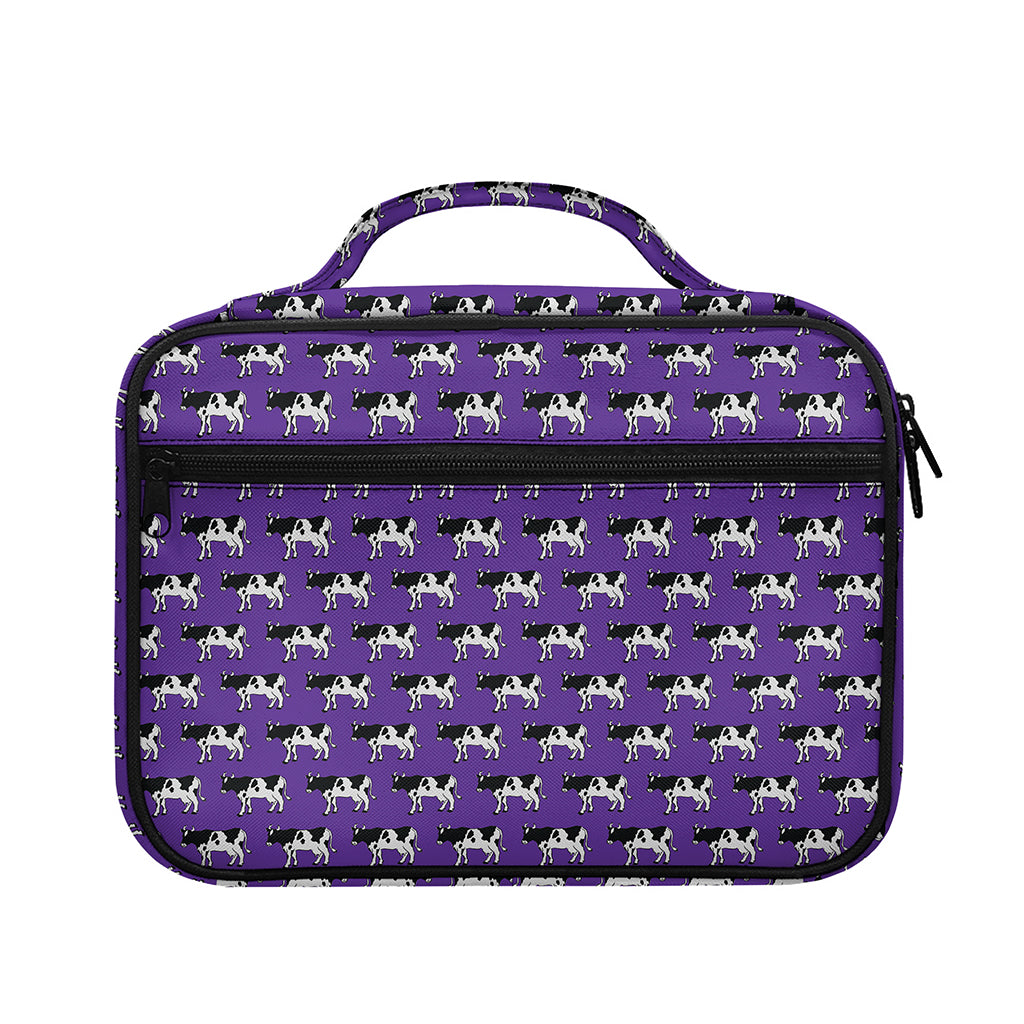 Purple Cow Pattern Print Briefcase Bible Bag