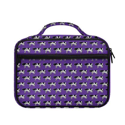 Purple Cow Pattern Print Briefcase Bible Bag