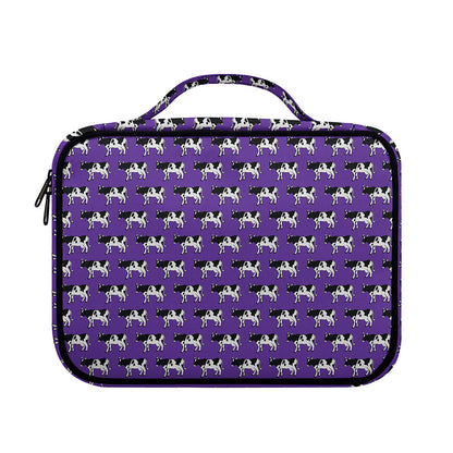 Purple Cow Pattern Print Briefcase Bible Bag