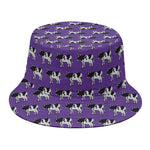 Purple Cow Pattern Print Bucket Hat