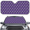 Purple Cow Pattern Print Car Windshield Sun Shade