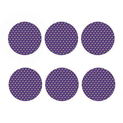 Purple Cow Pattern Print Coaster Set
