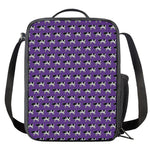Purple Cow Pattern Print Crossbody Lunch Bag