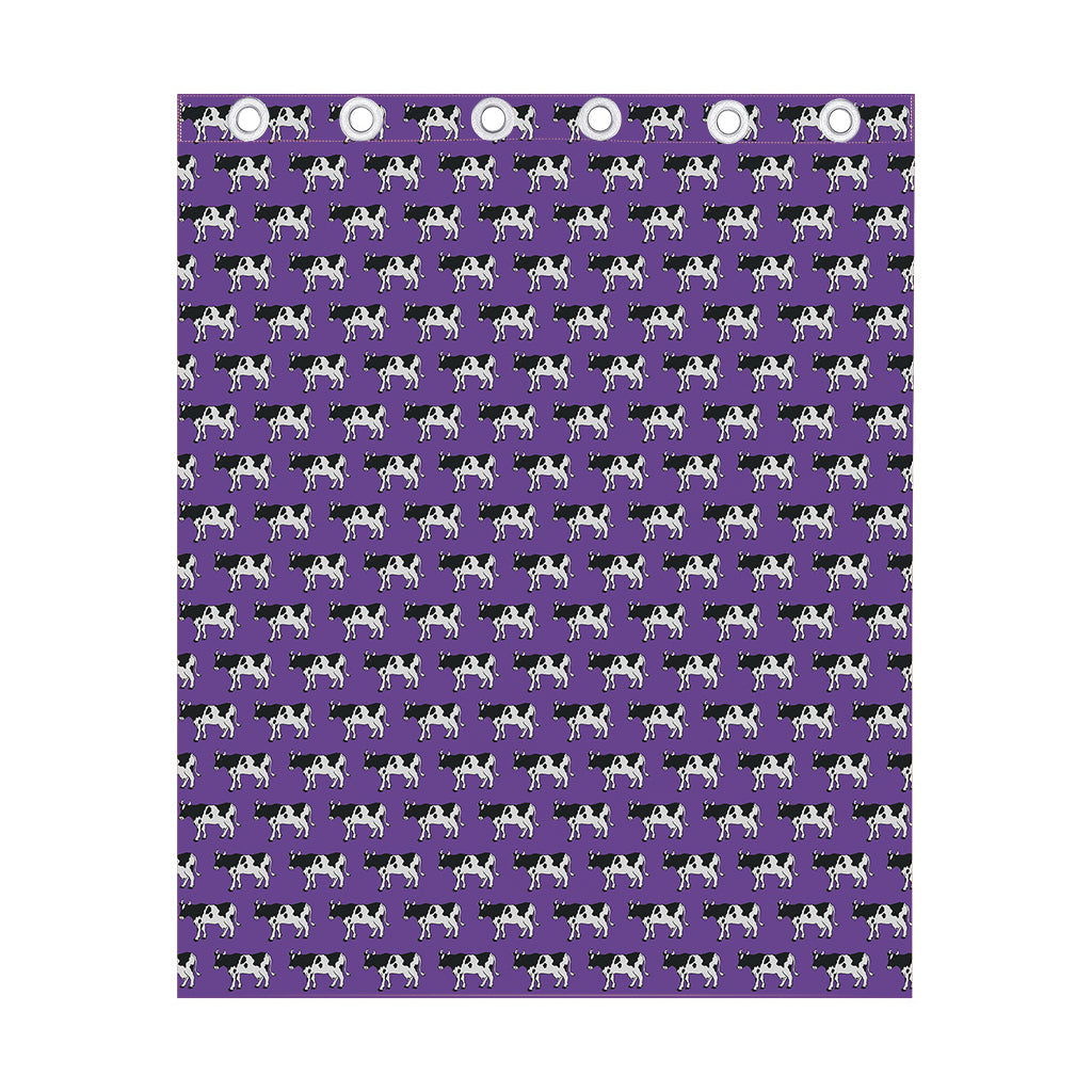 Purple Cow Pattern Print Curtain
