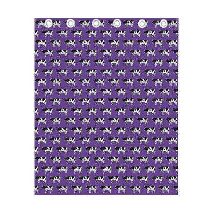Purple Cow Pattern Print Curtain
