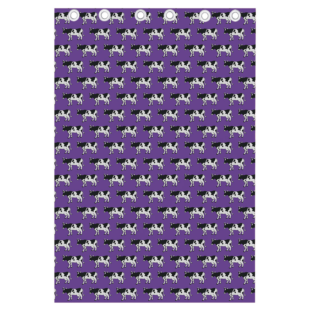 Purple Cow Pattern Print Curtain