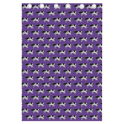 Purple Cow Pattern Print Curtain